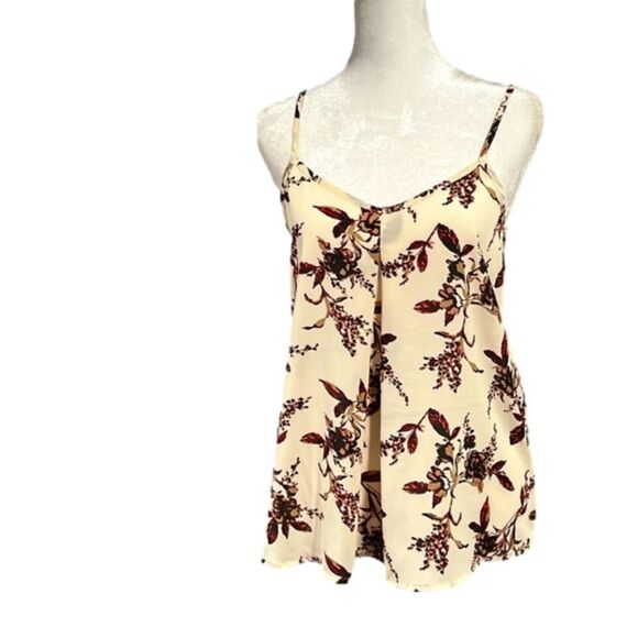 Evereve NWOT Allison Joy floral tank  w/ flowy large and minimal pleats - xs - Picture 1 of 11